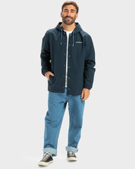 Quiksilver Rain Cloud Hooded Coat - Dark Navy