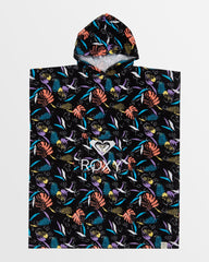 Roxy Girls 8-16 Stay Magical Printed Hooded Towel - Anthracite Active RG