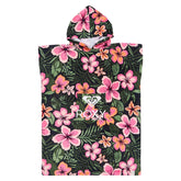 Roxy Girls 8 - 16 Stay Magical Printed Hooded Towel - Anthracite Fearless Floral