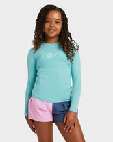 Roxy Essential LS Lycra Girls Rashie - Coastal Shade