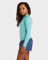 Roxy Essential LS Lycra Girls Rashie - Coastal Shade