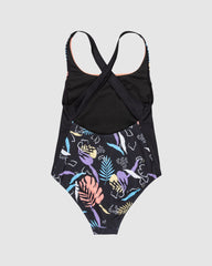 Roxy 8-16 Active Girls One Piece Swimsuit - Anthracite Active