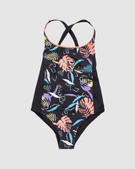 Roxy 8-16 Active Girls One Piece Swimsuit - Anthracite Active