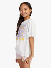 Roxy Girl 8 - 14 Gone to California Tee - Snow White