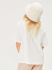 Roxy Girls Gone To California Oversize Tee - Snow White