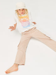 Roxy Girls Gone To California Oversize Tee - Snow White