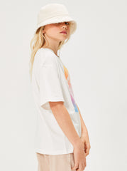 Roxy Girls Gone To California Oversize Tee - Snow White