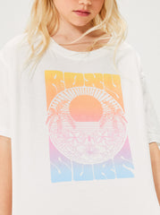 Roxy Girls Gone To California Oversize Tee - Snow White