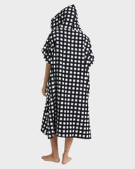 Roxy Hooded Towel - Gentle Offshore - Black/White Check