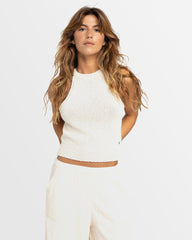 Roxy Cactus Fields Top - Egret