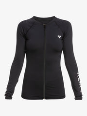 Roxy New Essentials LS Zipped Rashie - Anthracite