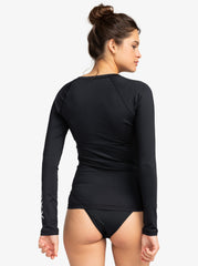 Roxy New Essentials LS Zipped Rashie - Anthracite