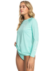 Roxy Essentials Long Sleeve Surf T-Shirt Lycra - Aruba Blue