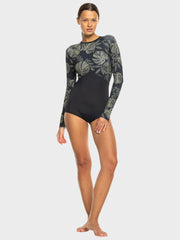 Roxy Pro Wave Onesie Wetsuit - Anthracite the Palms
