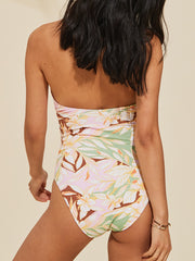 Roxy Meadow Flowers Fashion Halter Neck One-Piece Swimsuit - Quiet Green Coast 2 Coast