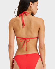 Roxy Logos Bikini Tie Side Bikini Pant - Tomato