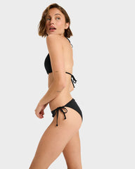 Roxy Beach Classics Tie Side Bikini Bottom - Anthracite