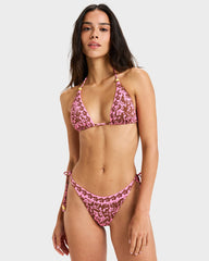 Roxy Kerlina High Leg Cheeky Bikini Pant - Tiramisu Kerlina Border