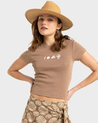 Roxy Beach Love Tee - Portabella