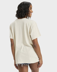 Roxy Sunnyoversize Stone Wash Tee - Parchment