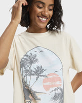 Roxy Sunnyoversize Stone Wash Tee - Parchment