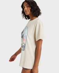 Roxy Sunnyoversize Stone Wash Tee - Parchment