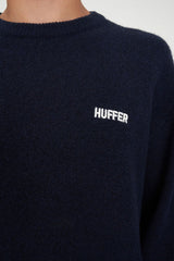Huffer Fleet Knit Crew - Navy