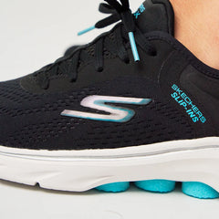 Skechers Womens Go Walk 7 - Valin - Black/Aqua