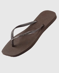 Havaianas Slim Square Solid Jandal - Dark Brown