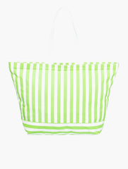 Roxy Strippy Beach Tote Bag - Jade Lime