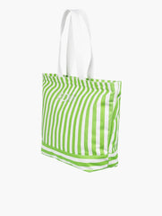 Roxy Strippy Beach Tote Bag - Jade Lime