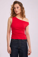 All About Eve Top Kylie Off Shoulder Top - Scarlet