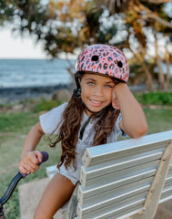 Micro Kids Helmet Limited Edition - Leopard Pink