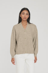 Huffer Kendall Cardigan - Oat Marle
