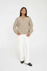 Huffer Kendall Cardigan - Oat Marle