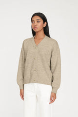 Huffer Kendall Cardigan - Oat Marle