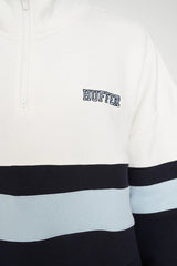 Huffer Panel 1/4 Zip Check - Navy/Blue/Chalk