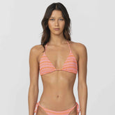 O'Neill Paradise Plaid Venice Bikini Top - Sachet Pink