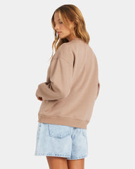 Roxy Perfect Place Crew Brushed Jumper - Portabella