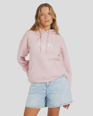 Roxy Perfect Place Hoodie Brushed Jumper - Bleached Mauve