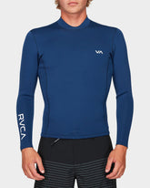 RVCA Mens Back Zip Neoprene Wetsuit Top - Navy