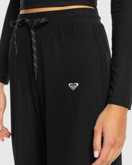 Roxy Rise And Vibe Rib Wide Leg Pant