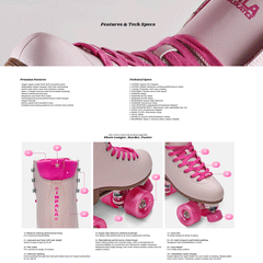Impala Samira Quad Skate - Wild Pink
