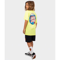 Santa Cruz OS Slasher Dot SS Crew Neck Tee-Light Green