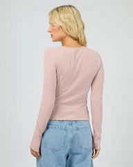 All About Eve Eve Tarni Knit LS Top - Fawn
