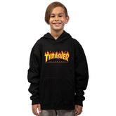 Thrasher Flame Boys Youth 8 - 12 Hoodie - Black