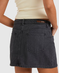 Billabong Frankie Denim Skirt - Washed Black