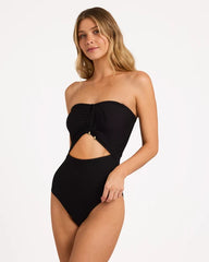 Billabong Tanlines Bandeau One Piece Swimsuit - Black