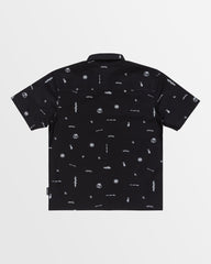 Quiksilver Youth Peaceful Chaos SS Shirt - Black/White