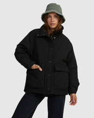 Roxy This Time Puffer - Anthracite